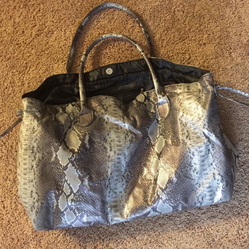 Large Snake Print Dump Bag From DSW